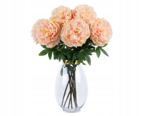 PAN KWIATEK PEONIA POJEDYŃCZA WHITE PREMIUN 72cm XL kwiaty sztuczne