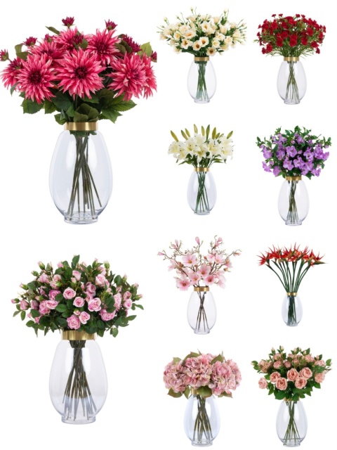PAN KWIATEK- HORTENSJA SZTUCZNA GUMOWANA SUPER PREMIUM PINK 60cm
