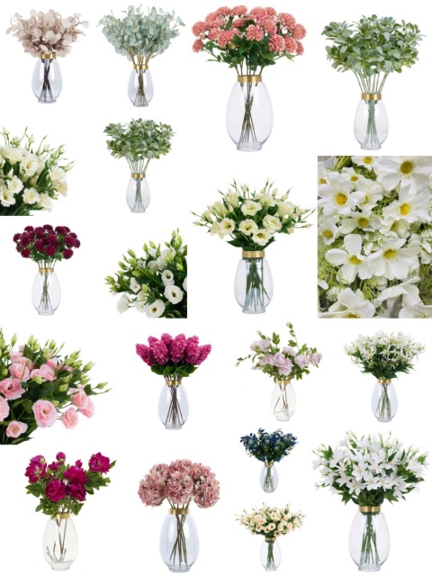 PAN KWIATEK- EUSTOMA KWIATY SZTUCZNE KWIAT DEKORACYJNY PREMIUM 85cm